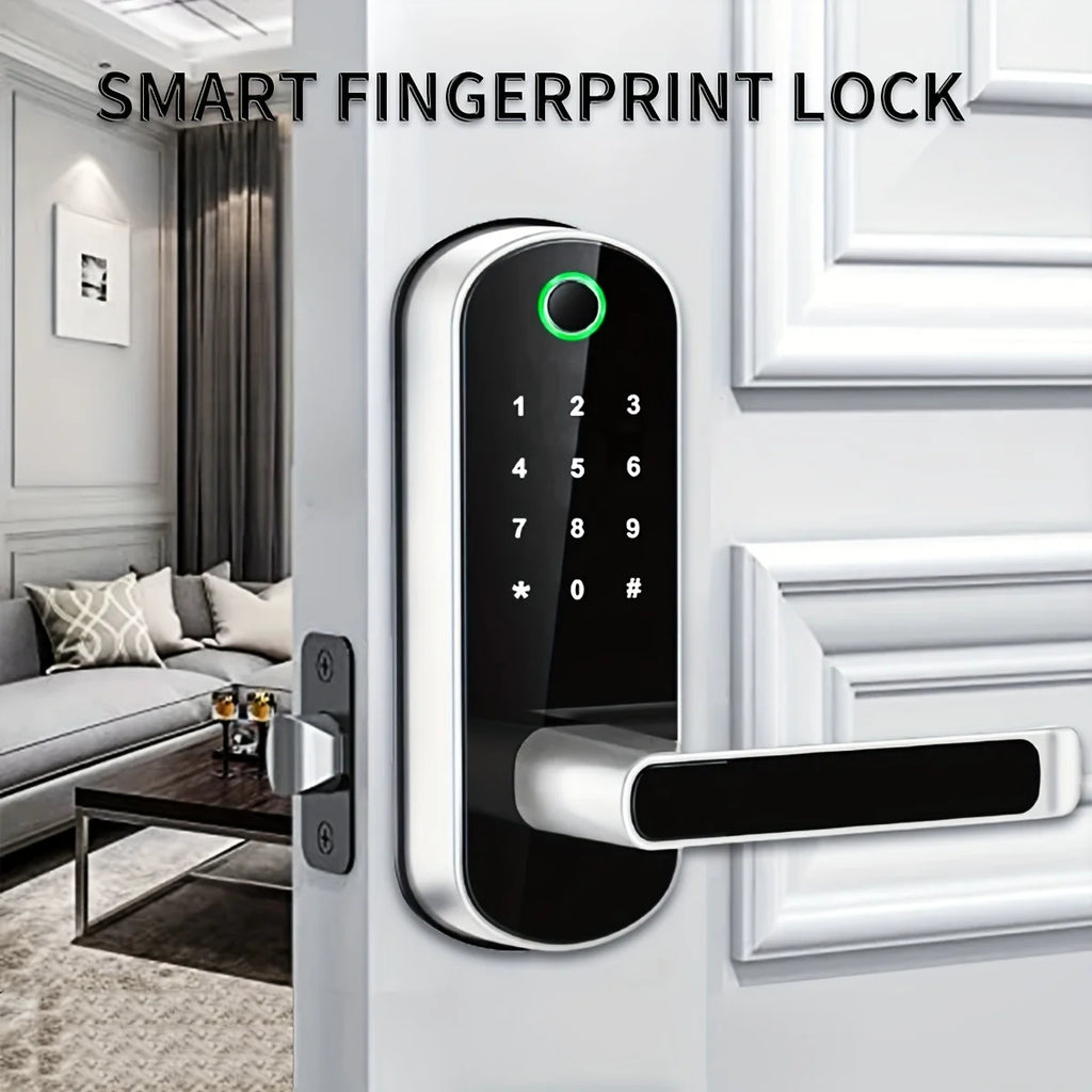 AuraLock™ Smart Fingerprint Door Lock – Wi-Fi App Control, Keyless Entry, NFC & IP67 Waterproof