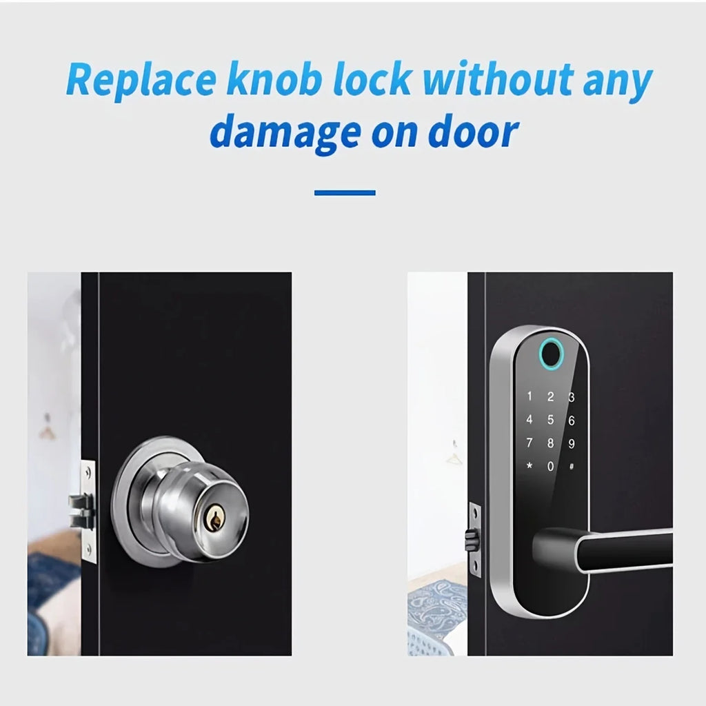 AuraLock™ Smart Fingerprint Door Lock – Wi-Fi App Control, Keyless Entry, NFC & IP67 Waterproof