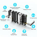 AuraLock™ Smart Fingerprint Door Lock – Wi-Fi App Control, Keyless Entry, NFC & IP67 Waterproof
