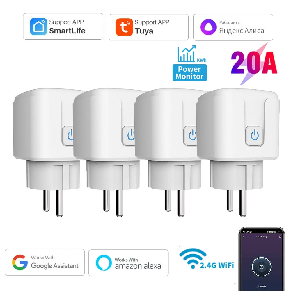 AuraControl™ Smart Wi-Fi Plug – Remote Control + Alexa & Google Compatible