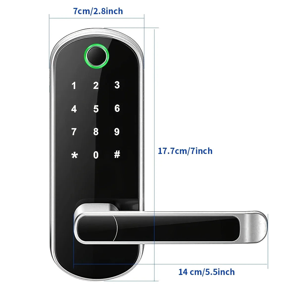 AuraLock™ Smart Fingerprint Door Lock – Wi-Fi App Control, Keyless Entry, NFC & IP67 Waterproof